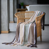 Protea Pin Stripe - Sunset | Cocoa/Coffee